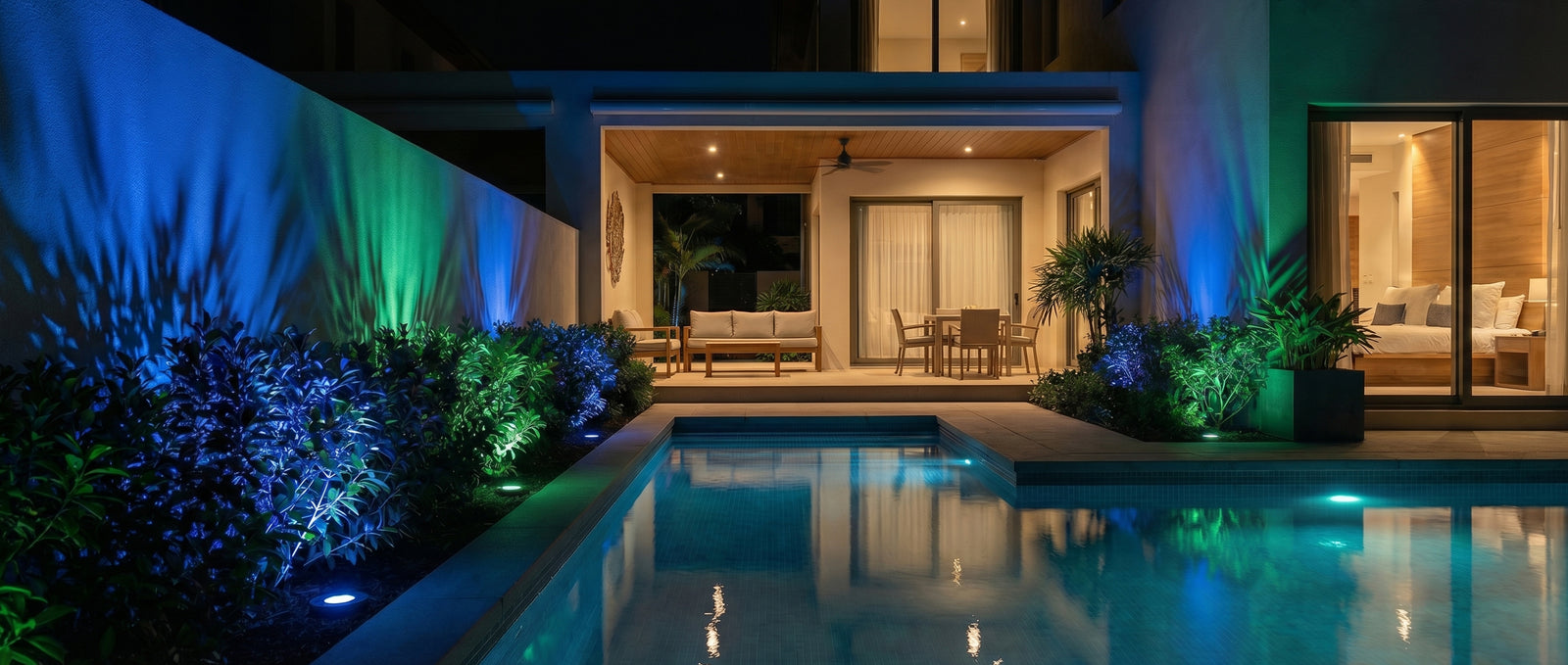 Gardenreet RGBCW Aluminum Well Light - Lamp Ready 12V Smart Low Voltage LED 2700K-6500K with App & Remote Control (Open Top 9207) - Application Desktop 4