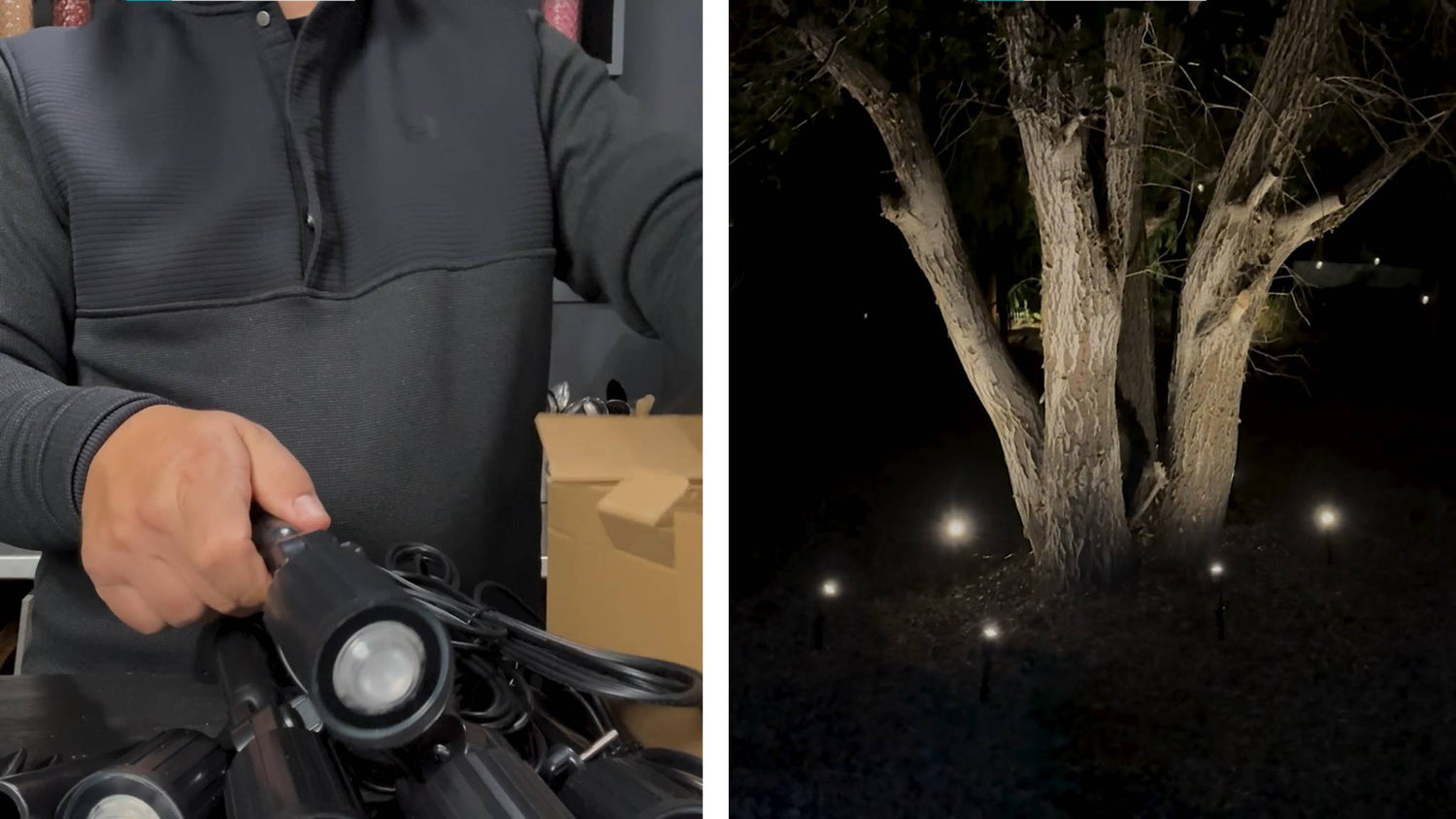 Gardenreet Solar Spot Lights Outdoor Waterproof IP65, Solar Powered Spotlight with 3 Working Modes, 3000K LED Black Landscape Lights, Dusk to Dawn Uplights for Yard Garden Tree Pathway