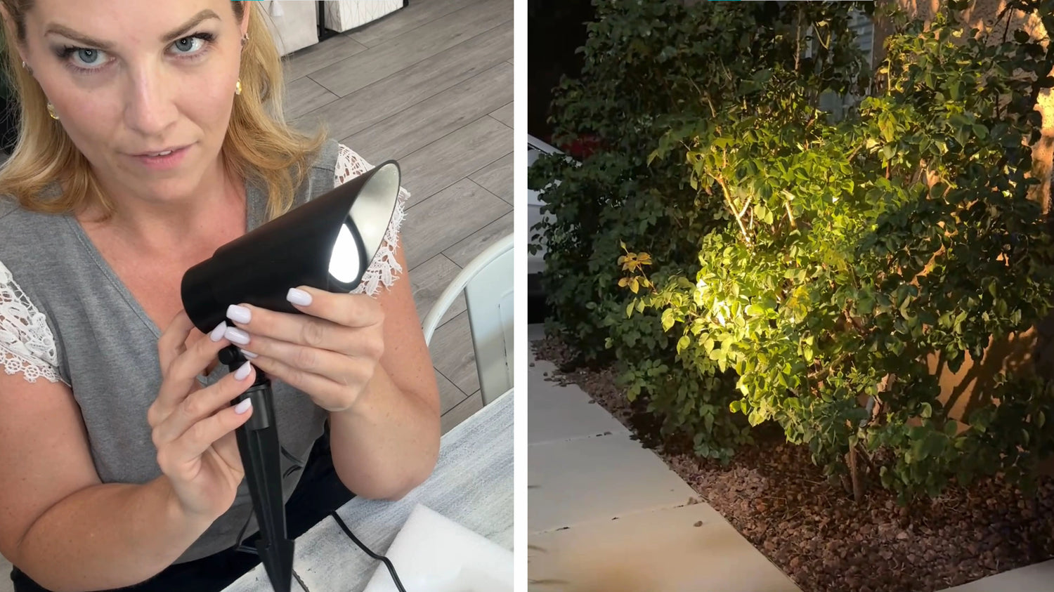 Gardenreet Warm & Cool White Adjustable Waterproof Low Voltage Stretchable Aluminum Landscape Spotlights - Black (9102)