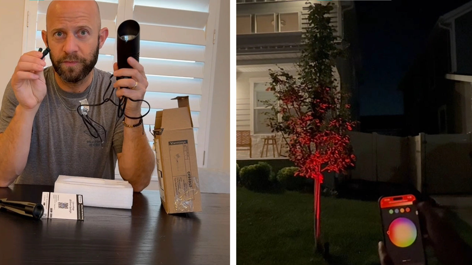 Smart RGBCW App Controlled Waterproof Aluminum Landscape Spotlights Low Voltage - Black (9105S)