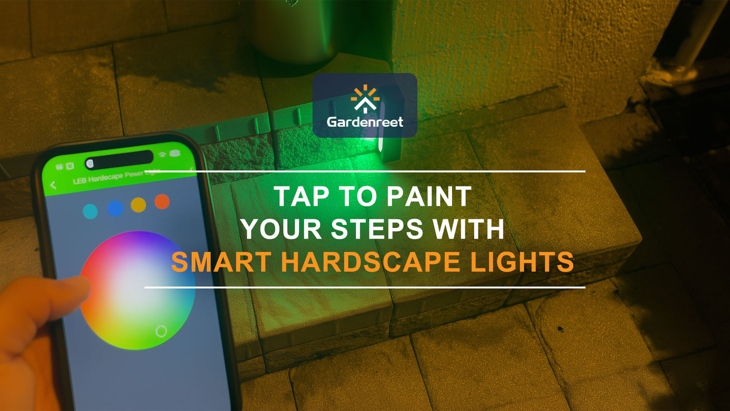 Gardenreet Smart Hardscape Lights Low Voltage, RGBCW 5W LED Outdoor Step Lights, IP65 Waterproof ORB Aluminum for Patio Retaining Wall (9703)