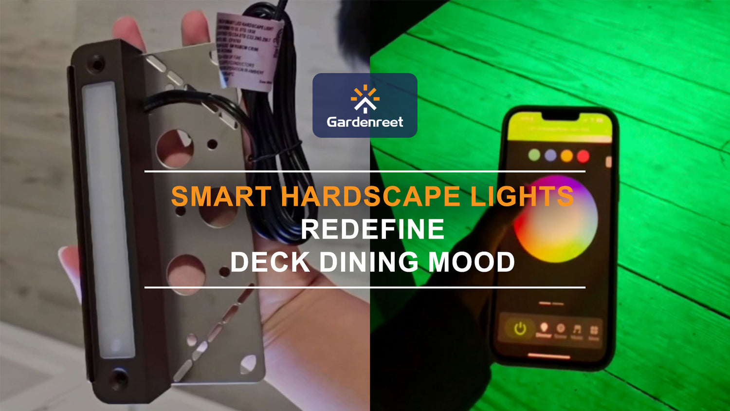Gardenreet Smart Hardscape Lights Low Voltage, RGBCW 5W LED Outdoor Step Lights, IP65 Waterproof ORB Aluminum for Patio Retaining Wall (9703)